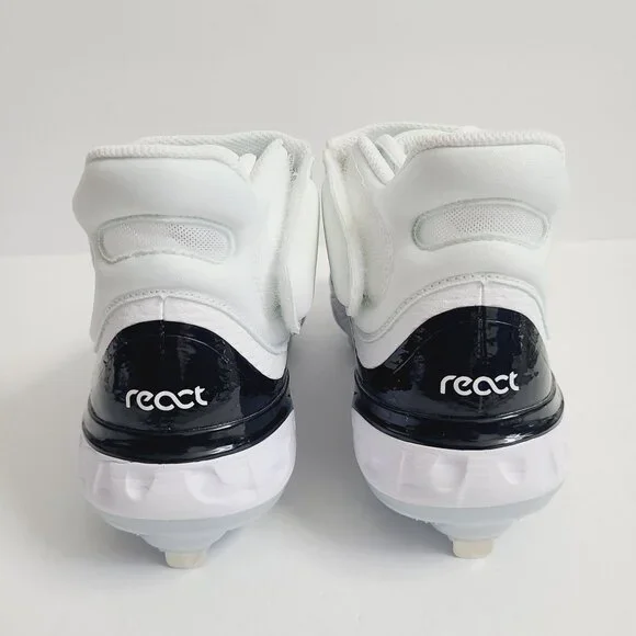 NEW Nike Alpha Huarache Elite 4 Mid Baseball Cleats FD2744-101 Size 8 White Blac - Picture 5 of 7